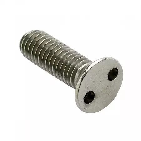 Винт антивандальный потай M4 x 25 с 2мя отверстиями (TH5) (БЛИСТЕР - 14шт)