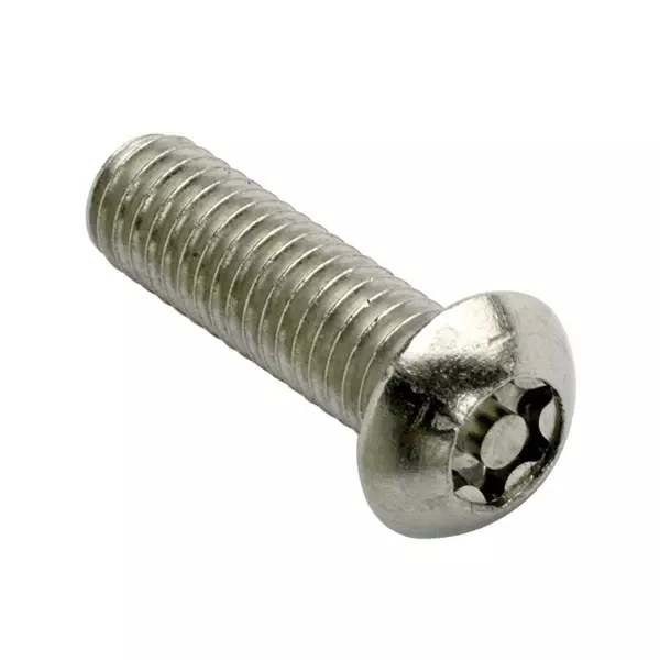 Винт антивандальный TORX полусфера M5 x 10 с внутренней направляющей (Т25) (БЛИСТЕР - 20шт)