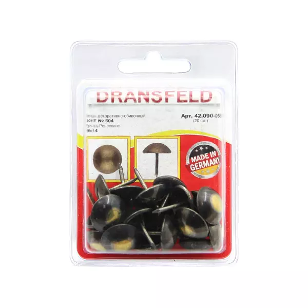 Гвозди декоративные ЗОНТ&nbsp;16х14&nbsp;Бронза-Ренесанс&nbsp;(БЛИСТЕР-20 шт.)
