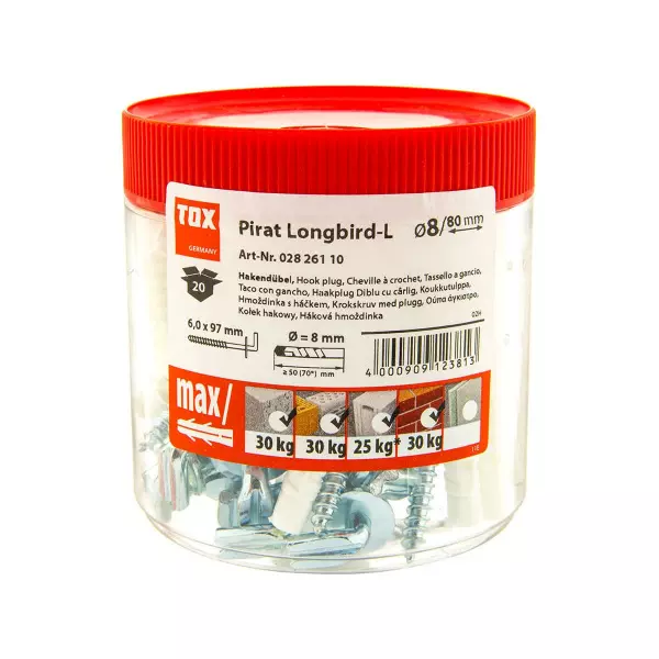 Дюбель с костылем H-TFS-L Form 10 (20)