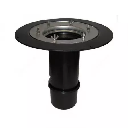 Элемент надставной Дн 125 с обж. фланцем из нерж. стали и уплот. резин. кольцом HL