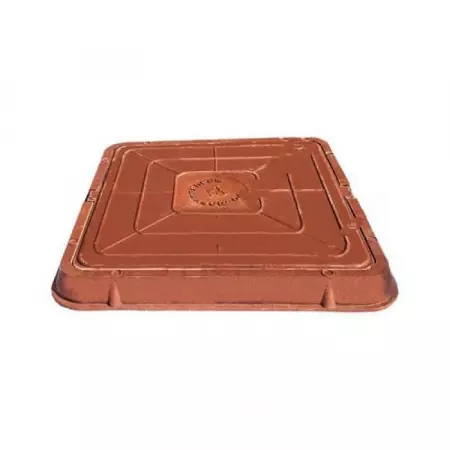 Люк полимерный квадратный красный 30кН 60мм 685х685мм до 3,0 тонн на 1м.кв