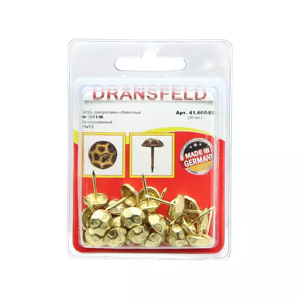 Гвозди&nbsp;декоративные&nbsp;11х13&nbsp;Латунь&nbsp;(БЛИСТЕР-30 шт.)