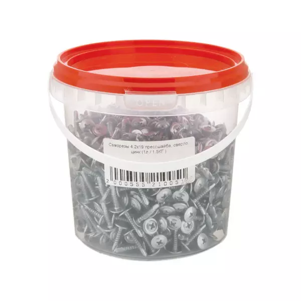 Саморезы прессшайба 4,2х19 сверло оцинкованные (1л/1,5КГ)