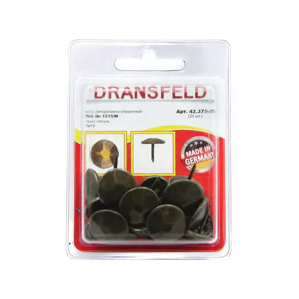 Гвозди&nbsp;декоративные&nbsp;ГРИБ&nbsp;17х13&nbsp;Старая&nbsp;латунь&nbsp;(БЛИСТЕР-20 шт.)