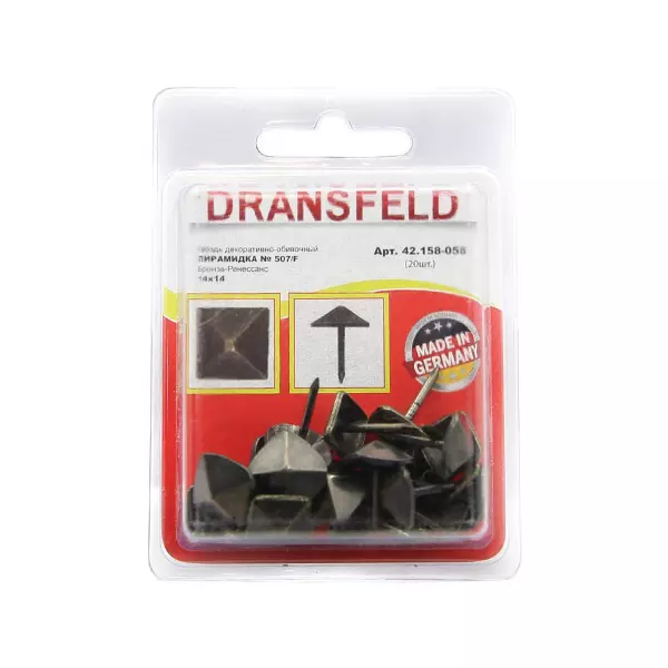 Гвозди&nbsp;декоративные&nbsp;ПИРАМИДКА&nbsp;14х14&nbsp;Бронза-Ренесанс&nbsp;(БЛИСТЕР-20 шт.)