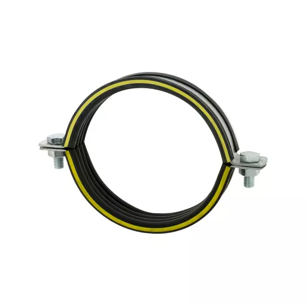 Хомут подвесной двойной желт/полоса 133 мм.MUPRO