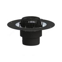 Воронка кровельная с верт. выпуском Дн 160 с листвоуловит. приж. фланцем из нерж. стали Татполимер