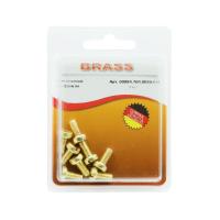 Винт цилиндрический М5х10 латунный DIN84 (Блистер - 8шт.)