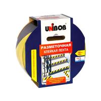 Клейкая лента разметочная UNIBOB желто-черная 50мм х 50м