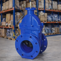 Задвижка клиновая 30ч939р DN500 PN10 фланцевая с электроприводом с невыдвижным шпинделем с обрезиненным клином