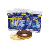 Уплотнитель резиновый самоклеящийся UNIBOB, 6 м, профиль "P", коричневый