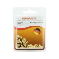 Винт цилиндрический М6х 8 латунный DIN84 (Блистер - 10шт.)