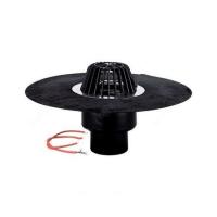 Воронка кровельная с верт. выпуском Дн 160 с листвоуловит. электрообогревом теплоизоляцией гидроизоляц. полимербитумным полотном 500мм HL