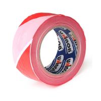 Лента сигнальная 50мм х 150м, красно-белая UNIBOB