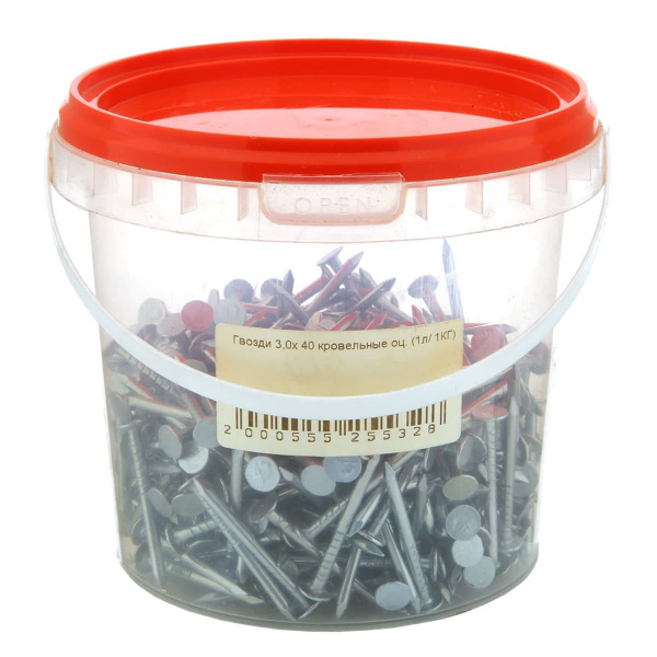 Гвозди кровельные 3,0х40мм оцинкованные (1л/ 1КГ)