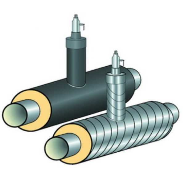 Тройник в изоляции ППУ-ПЭ-1 стальной 219 32