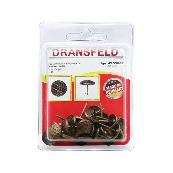 Гвозди&nbsp;декоративные&nbsp;СОТЫ&nbsp;12х13&nbsp;Старая&nbsp;латунь&nbsp;(БЛИСТЕР-30 шт.)