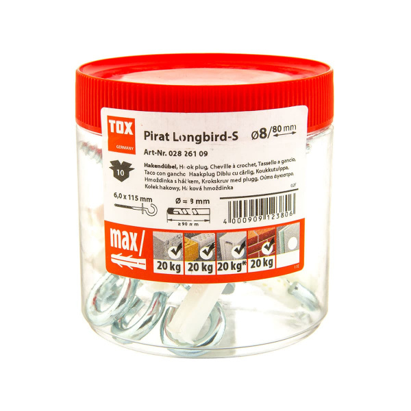 Дюбель с крюком H-TFS-L Form 9 (10)