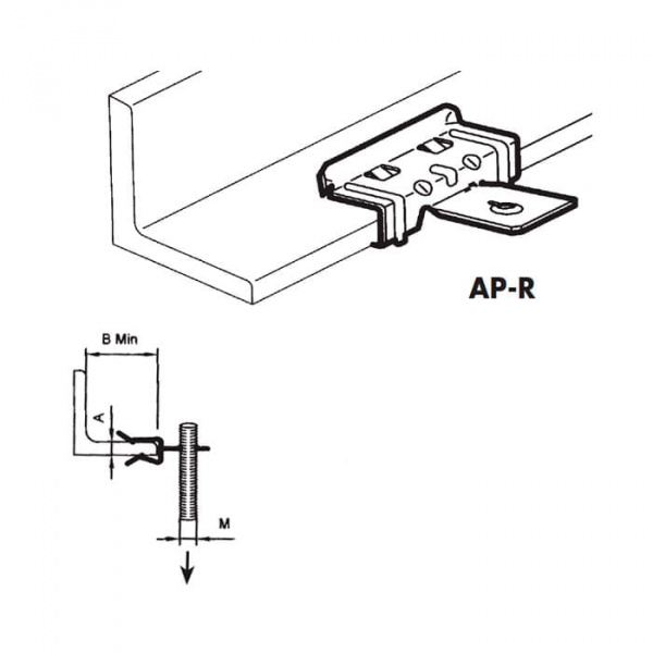 Зажим балочный универсальный под шпильку 10-15/25 М6