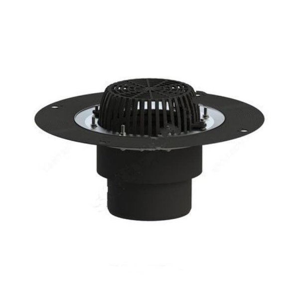 Воронка кровельная с верт. выпуском Дн 110 с листвоуловит. приж. фланцем из нерж. стали Татполимер ТП -01.У.100