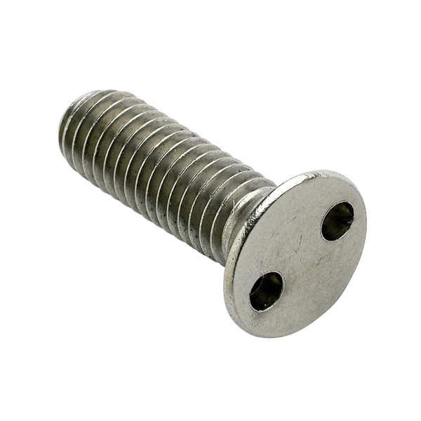 Винт антивандальный потай M6 x 40 с 2мя отверстиями (TH8) (БЛИСТЕР - 8ш)