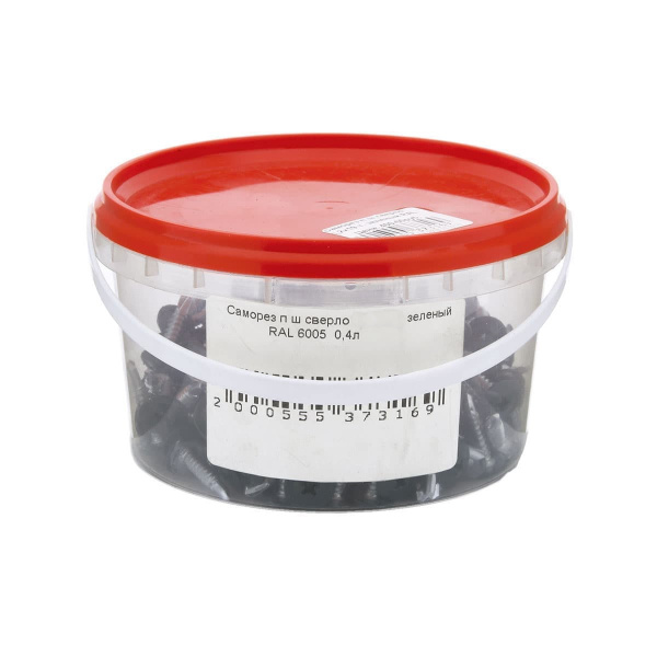 Саморезы прессшайба 4,2х25 сверло RAL6005 зеленый (200шт)