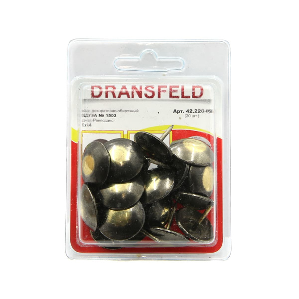 Гвозди декоративные МЕДУЗА&nbsp;20х14&nbsp;Бронза-Ренесанс&nbsp;(БЛИСТЕР-20 шт.)