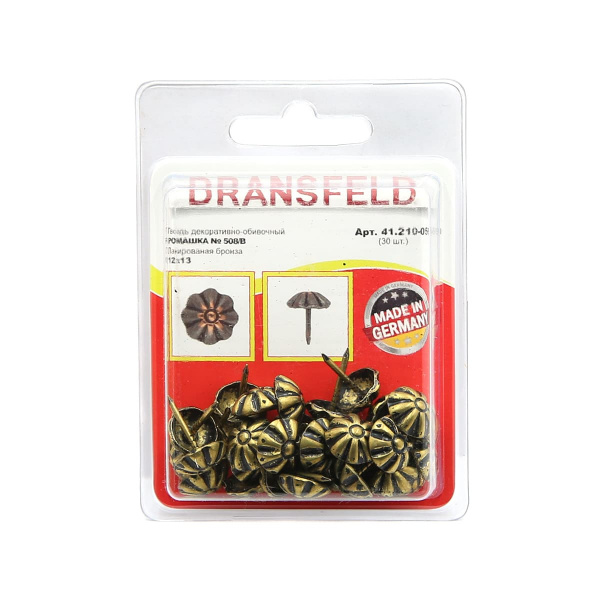 Гвозди&nbsp;декоративные&nbsp;РОМАШКА&nbsp;12х13&nbsp;Лакированая&nbsp;бронза&nbsp;(БЛИСТЕР-30 шт.)