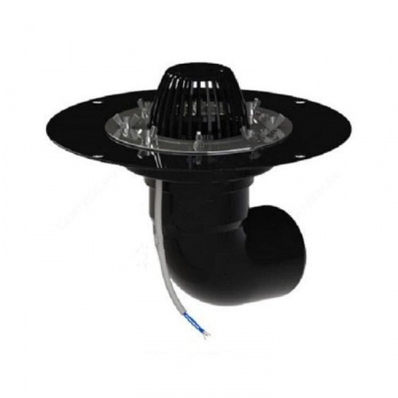 Воронка кровельная с гор. выпуском Дн 110 c листвоул электрообогревом фл Татполимер