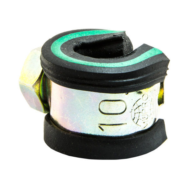 Хомут Mupro Safety Clip зелен. полоса М8-10 мм. оцинк.