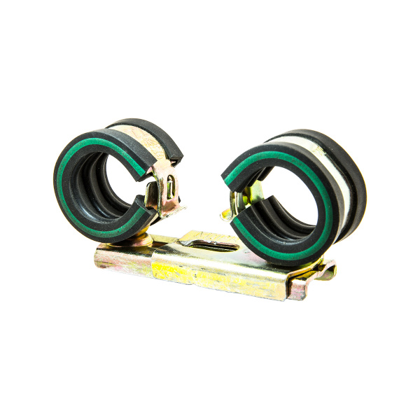 Хомут Mupro Vario Twin Clip с зел. полосой 22 мм.