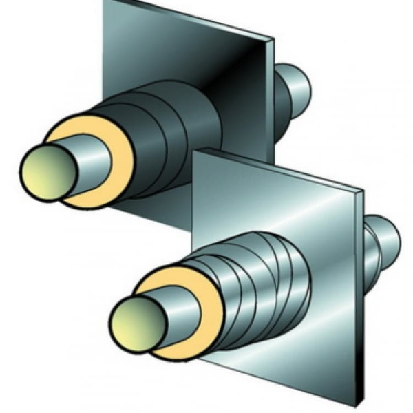 Неподвижная опора в изоляции ППУ-ОЦ-1 стальная 219-460x24