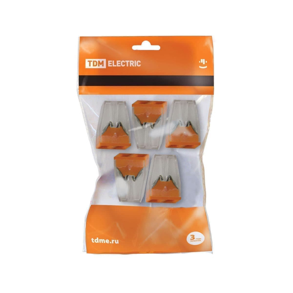 Строительно-монтажная клемма TDM КБМ-2273-244 (2,5мм2) с пастой (5 шт/упак)
