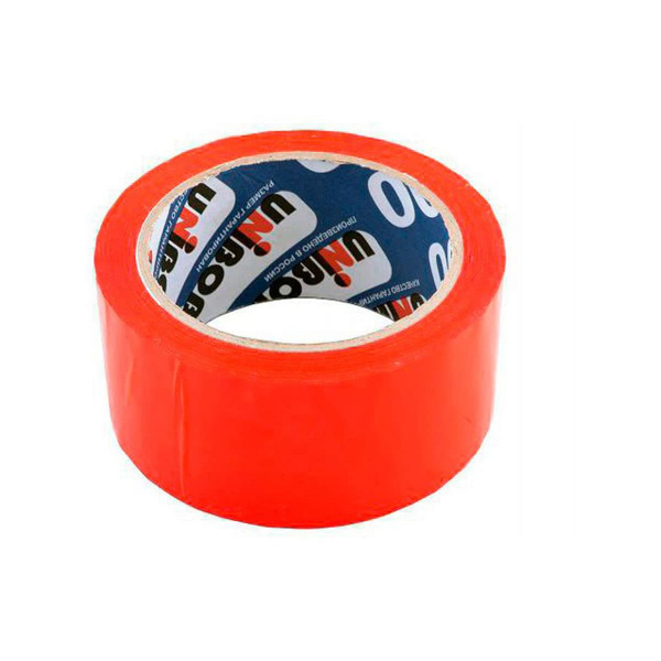 Клейкая лента упаковочная UNIBOB красная 48 мм х 24 м, 45 мкм