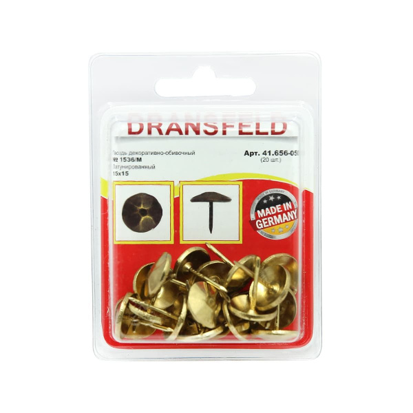 Гвозди&nbsp;декоративные&nbsp;15х15&nbsp;Латунь&nbsp;(БЛИСТЕР-20 шт.)