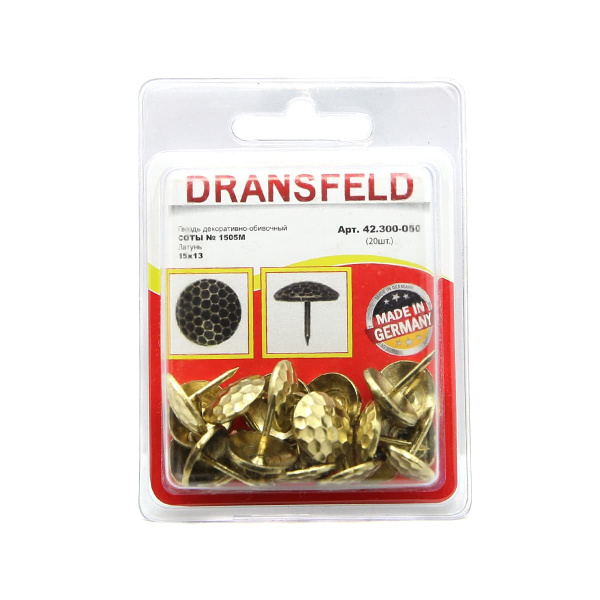 Гвозди&nbsp;декоративные&nbsp;СОТЫ&nbsp;15х13&nbsp;Латунь&nbsp;(БЛИСТЕР-20 шт.)