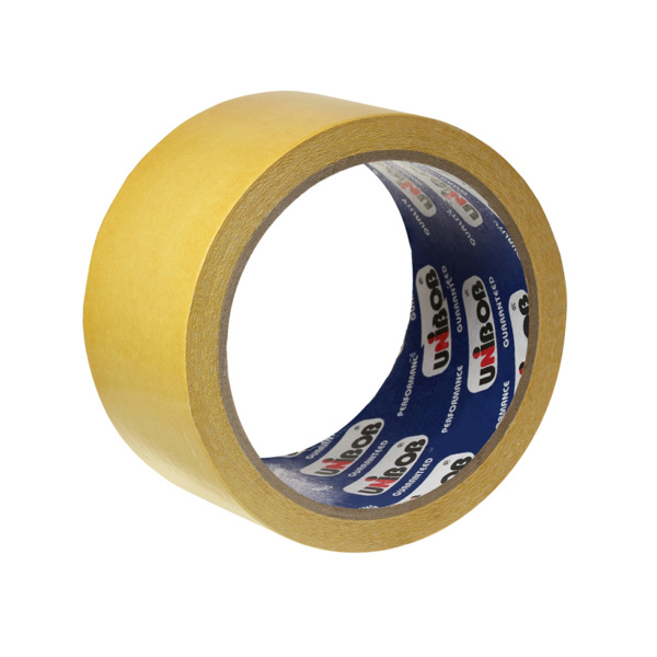 Клейкая лента двухсторонняяUNIBOB ткань 50мм х 10м