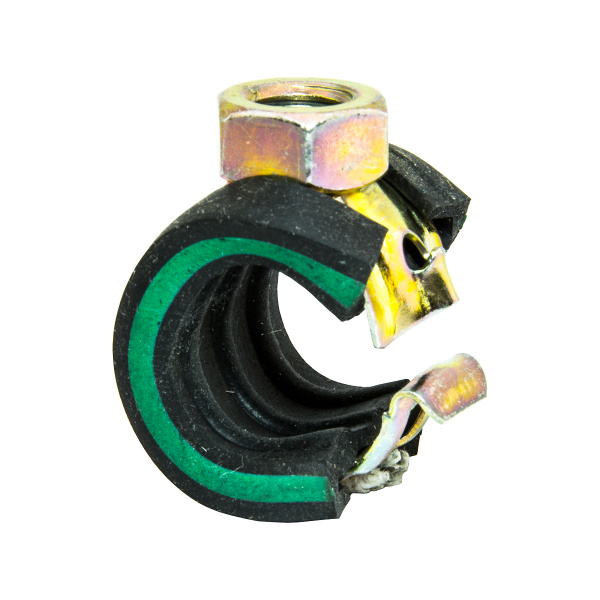 Хомут Mupro Safety Clip зелен. полоса М8-12 мм. оцинк.