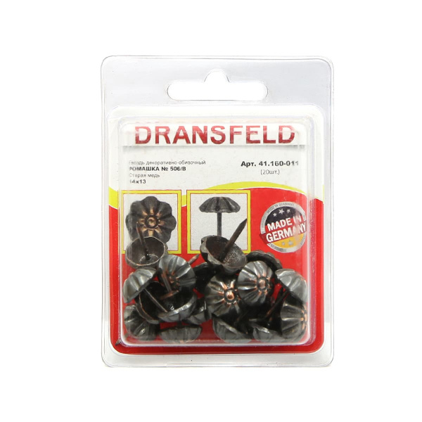 Гвозди&nbsp;декоративные&nbsp;РОМАШКА&nbsp;14х13&nbsp;Старая&nbsp;медь&nbsp;(БЛИСТЕР-20 шт.)