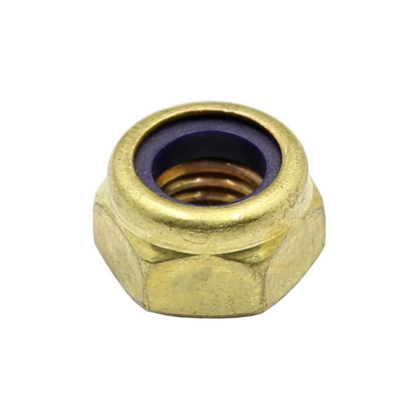 Гайка самоконтрящаяся М12 латунь DIN985 (БЛИСТЕР - 4шт)