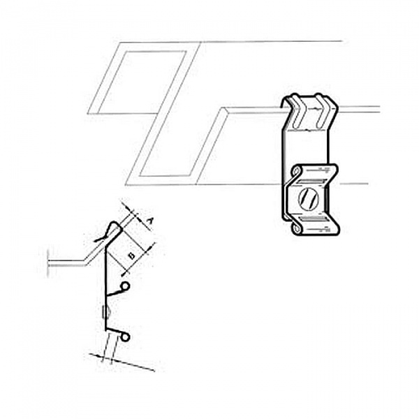 Зажим балочный угол 45° под хомут 1,5-5/20 Sinard