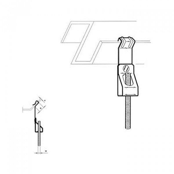 Зажим балочный угол 45° с креплением под шпильку 1,5-5/20 М10