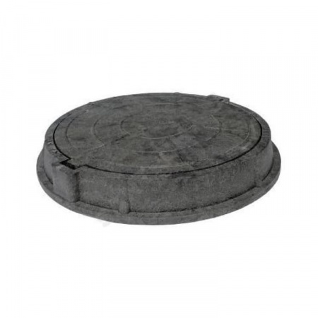 Люк полимерный круглый серый 250кН 110мм до 25 тонн на 1м.кв