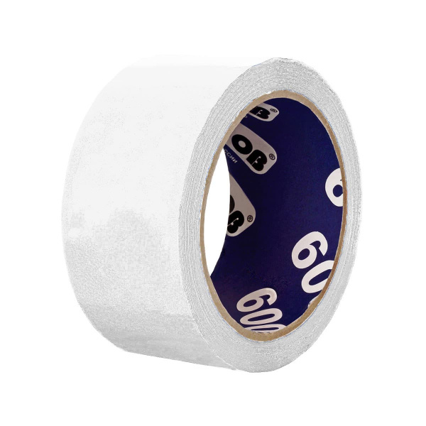 Клейкая лента упаковочная UNIBOB белая 48 мм х 24 м, 45 мкм
