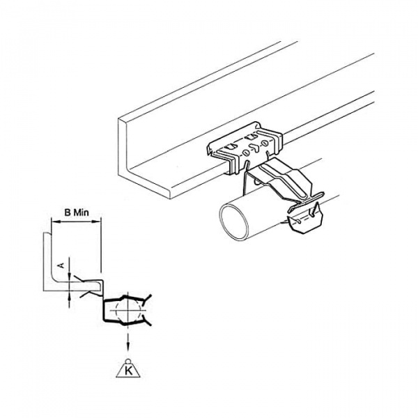Зажим балочный под трубу 10-15/25 d22-30 Sinard