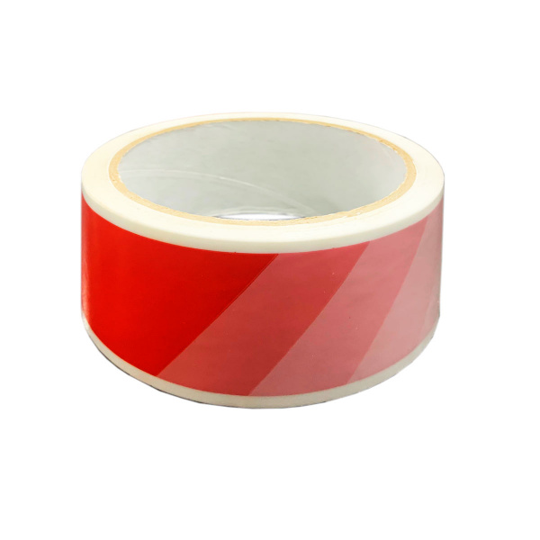 Лента сигнальная UNIBOB клейкая 48мм х 36м, красно-белая