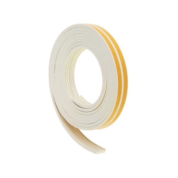 Уплотнитель REMONTIX Е6 самоклеящийся для окон и дверей резиновый белый, 6 м