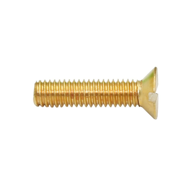 Винт с потайной головкой М3х30 латунный прямой шлиц DIN963 (БЛИСТЕР - 12шт)