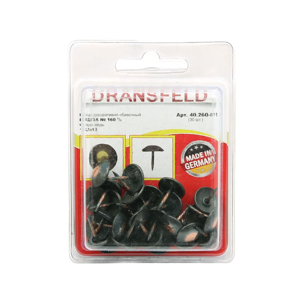 Гвозди декоративные МЕДУЗА&nbsp;12,5х13&nbsp;Старая&nbsp;медь&nbsp;(БЛИСТЕР-30 шт.)